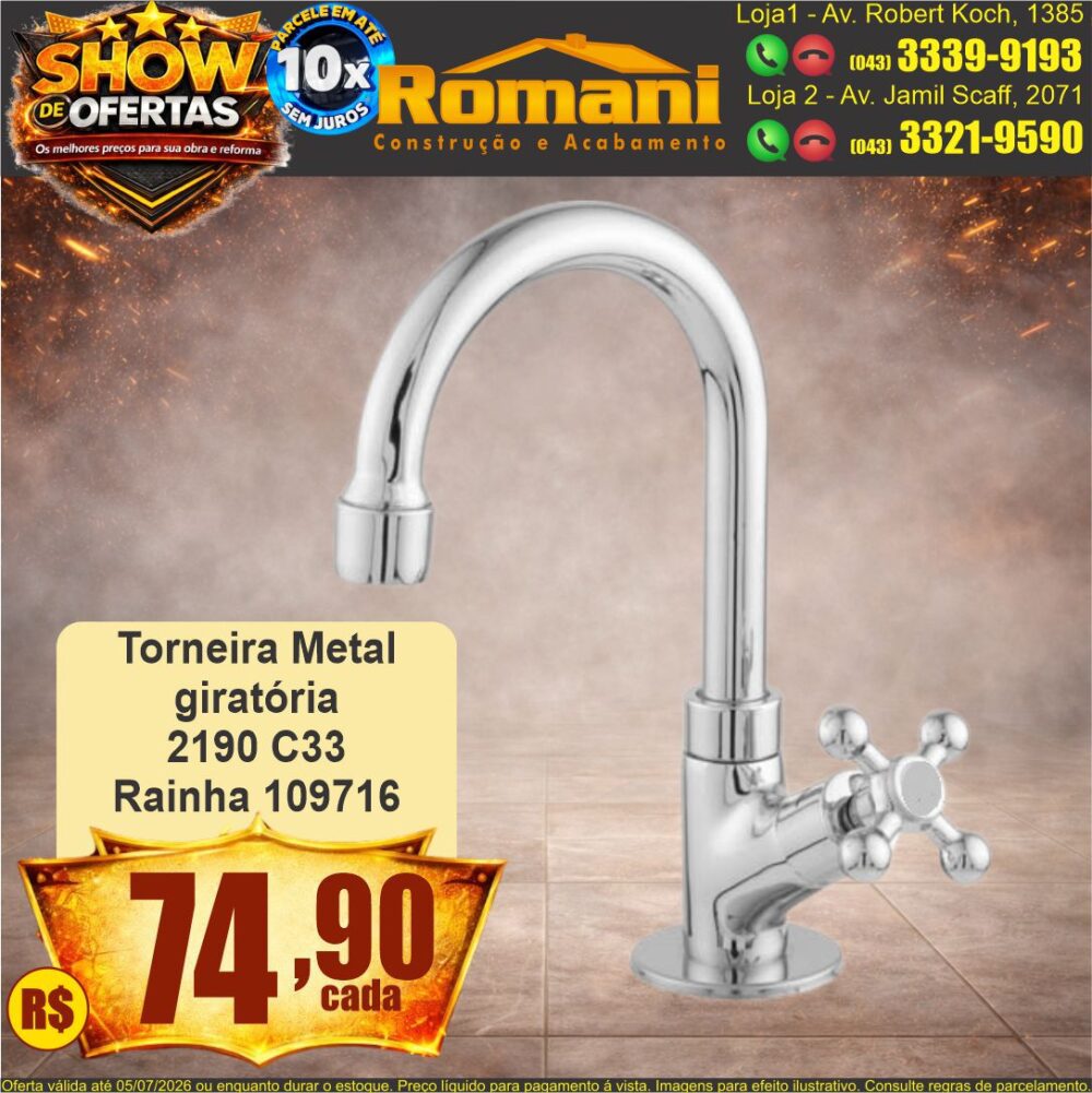 tornei lavatorio 2090 c33 rainha show de ofertas promocao