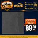 PORC RT ACET BLACK STONE 92X92 VILLAGRES (1,69)**