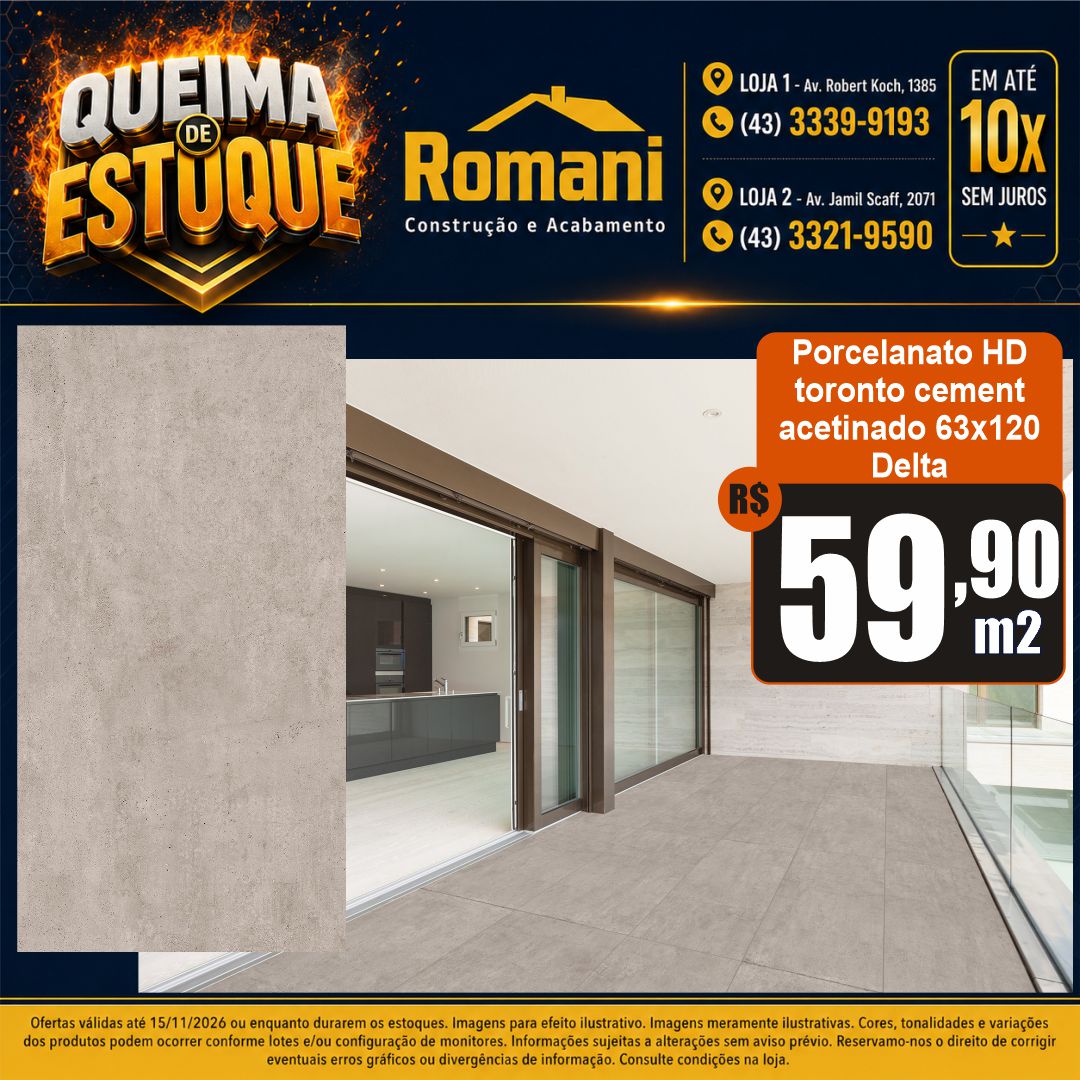50aa6491-155c-49ce-92ec-bccf624b3998 PORCELANATO ACETINADO RET 63X120 TORONTO CEMENT DELTA (2,25)*