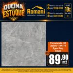 PORCELANATO EGEO GREY POLIDO RET. 119X119 GAUDI (2,83)