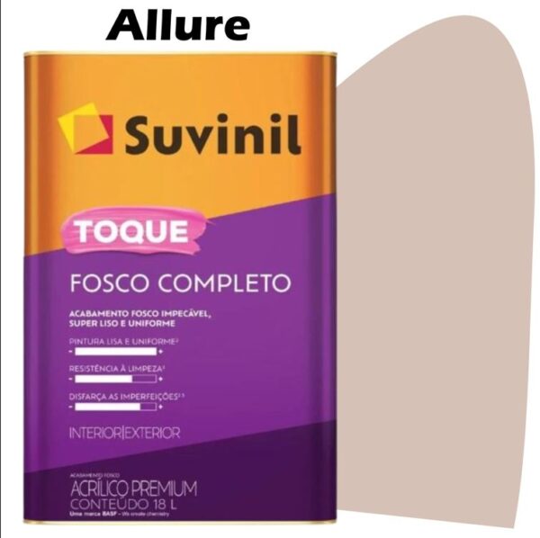 TINTA ACRILICA TOQUE FOSCO COMPLETO 18L ALLURE SUVINIL