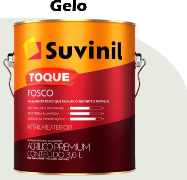 TINTA ACRILICA TOQUE FOSCO (CLASSICA) 3,6L GELO SUVINIL