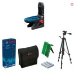 KIT NIVEL LASER 2 LINHAS VERDES 50M COM SUPORTE + TRIPE + BOLSA GCL 2-50 G 0601066M01 BOSCH