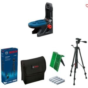 bd30a0bb-52c7-4cd1-9d98-3ccef4d26e97 KIT NIVEL LASER 2 LINHAS VERDES 50M COM SUPORTE + TRIPE + BOLSA GCL 2-50 G 0601066M01 BOSCH