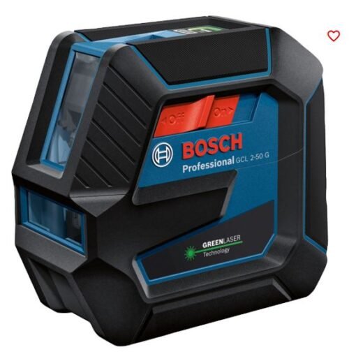 KIT NIVEL LASER 2 LINHAS VERDES 50M COM SUPORTE + TRIPE + BOLSA GCL 2-50 G 0601066M01 BOSCH