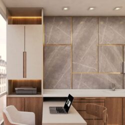 PORCELANATO MARMO GRIS POLIDO MARMORIZADO 80X160 ELIANE (2,56)/