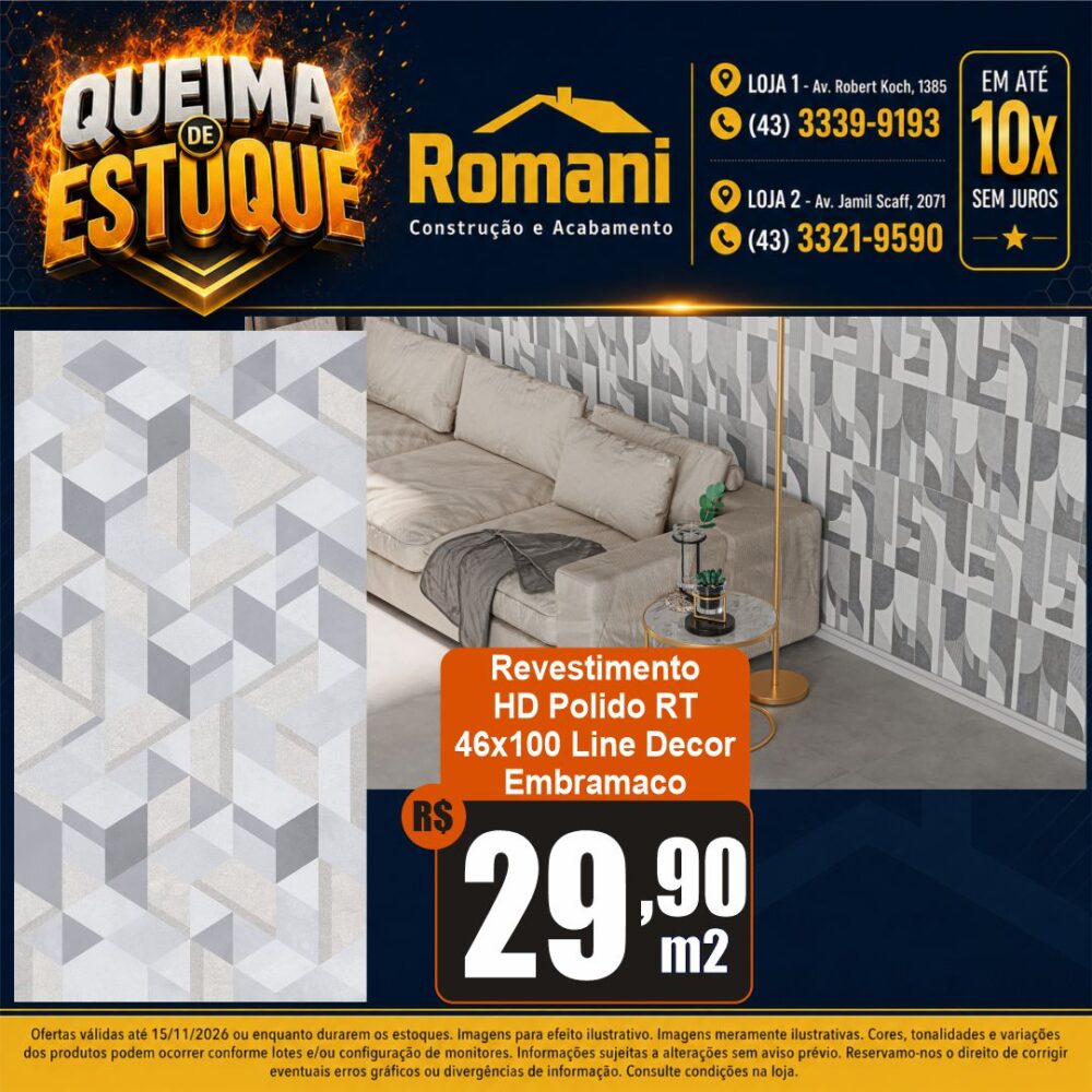 piso hd living grey embramaco queima de estoque londirna