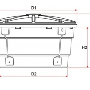 CAIXA DAGUA COM TAMPA 310L TIGRE
