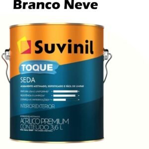 3c341d24-76de-4e3b-bfc6-267c9a595461 TINTA ACRILICA ACETINADA TOQUE SEDA 3,6L BRANCO NEVE SUVINIL