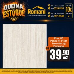 PISO POLIDO TRAVERTINO HD RETIFICADO 81X81 FORMIGRES (1,97)*