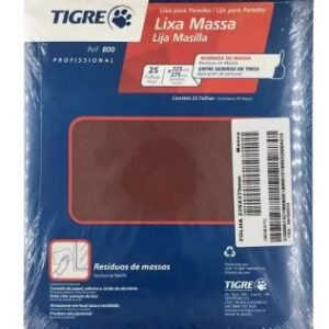 LIXA MASSA TIGRE G80 PACOTE (25UND) PROFISSIONAL 225X275MM REF800