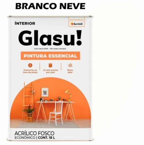 TINTA ACRILICA FOSCA GLASU PINTURA ESSENCIAL 18L BRANCO SUVINIL