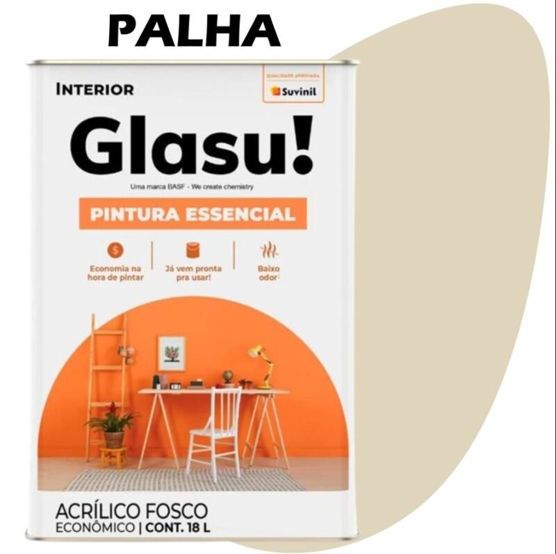 bc1252f6-b519-4ce3-a9d0-38f0dfac40cc TINTA ACRILICA FOSCA GLASU PINTURA ESSENCIAL 18L PALHA SUVINIL