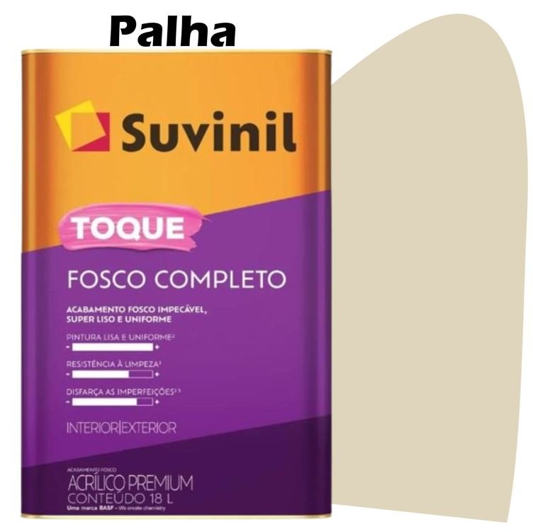 TINTA ACRILICA TOQUE FOSCO COMPLETO 16L (A) PALHA (RM010) SUVINIL