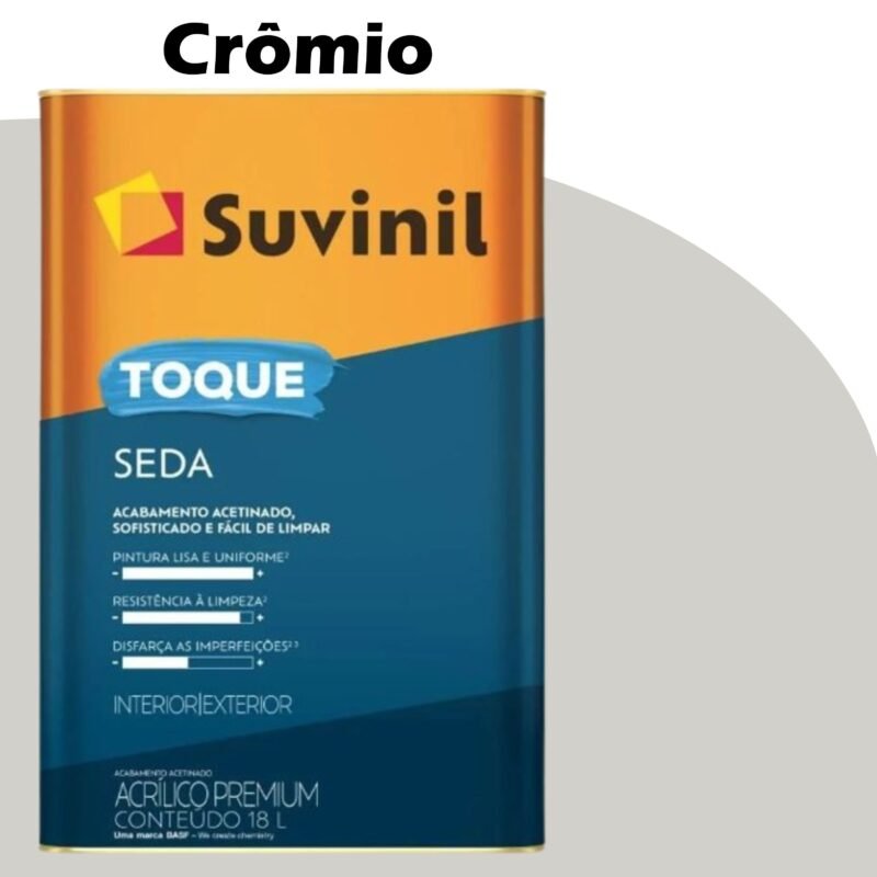 TINTA ACRILICA ACETINADA TOQUE SEDA 16L (B161) CROMIO SUVINIL
