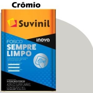 e98f3263-03cc-4d37-aa53-8e37c4daf960 TINTA ACRILICA FOSCO SEMPRE LIMPO INOVA 16L CROMIO (B161) SUVINIL SUPER LAVAVEL