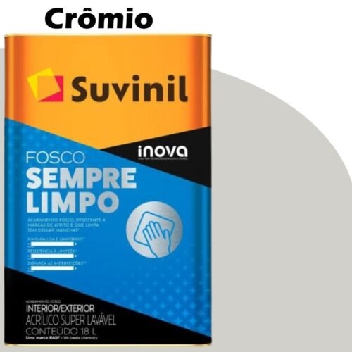 e98f3263-03cc-4d37-aa53-8e37c4daf960 TINTA ACRILICA FOSCO SEMPRE LIMPO INOVA 16L CROMIO (B161) SUVINIL SUPER LAVAVEL