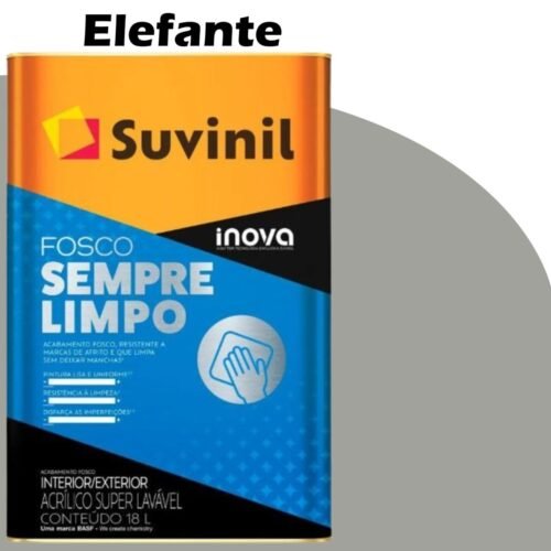 76fc5fe8-d2aa-46b5-a3fa-6303b51c6855 TINTA ACRILICA FOSCO SEMPRE LIMPO INOVA 16L ELEFANTE (D161) SUVINIL SUPER LAVAVEL