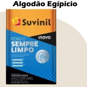 1ce908b1-761f-4e9c-b707-56c3587da096 TINTA ACRILICA FOSCO SEMPRE LIMPO INOVA 16L ALGODAO EGIPICIO (F100) SUVINIL SUPER LAVAVEL