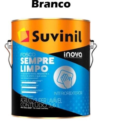 aa9c271d-bbe7-4e4c-b968-09a05b99bff7 TINTA ACRILICA FOSCO SEMPRE LIMPO 3,6L BRANCO NEVE SUVINIL