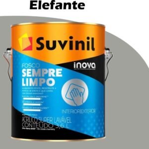 5bf3ceb6-ff49-4394-80fd-260df23c8b61 TINTA ACRILICA FOSCO SEMPRE LIMPO 3,6L ELEFANTE SUVINIL