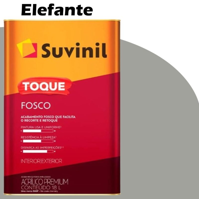 8b9ce917-c0a8-445c-9e64-890b77732cc3 TINTA ACRILICA TOQUE FOSCO (CLASSICA) 16L (B) ELEFANTE (D161) SUVINIL