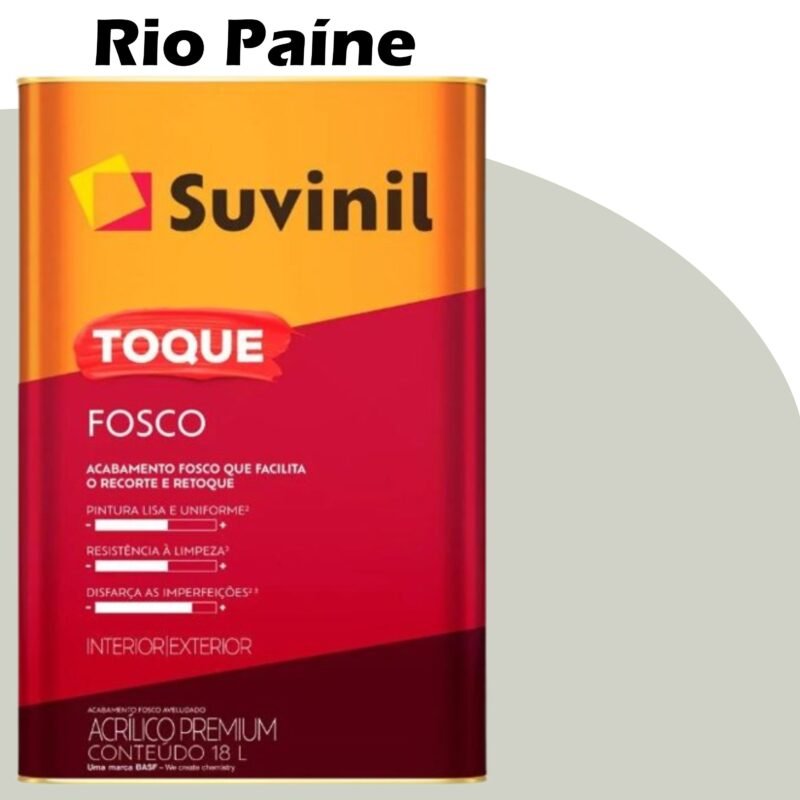 e64ca68e-d7c9-4d23-87df-cec2e8f496a6 TINTA ACRILICA TOQUE FOSCO (CLASSICA) 18L RIO PAINE SUVINIL