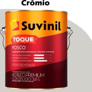 2fa23adf-536d-4bf6-bf37-f73d19a62fc9 TINTA ACRILICA TOQUE FOSCO (CLASSICA) 3,6L CROMIO (B161) SUVINIL