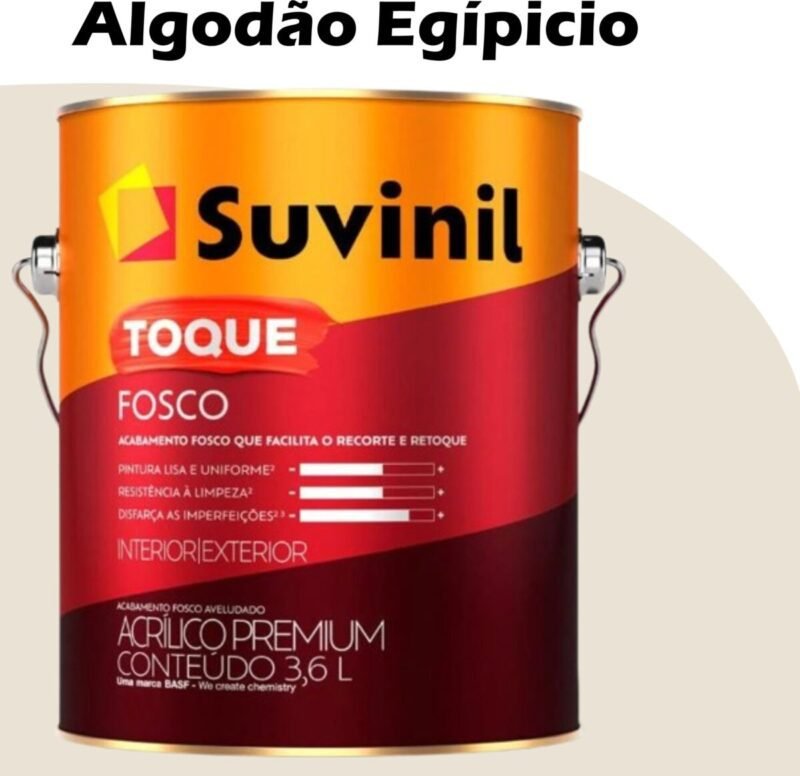 03e7dcc7-9f3d-4474-bc8c-b8abed9379c0 TINTA ACRILICA TOQUE FOSCO (CLASSICA) 3,6L ALGODAO EGIPICIO SUVINIL