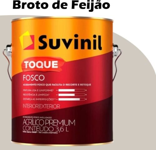 TINTA ACRILICA TOQUE FOSCO (CLASSICA) 3,2L (A) BROTO DE FEIJAO (B165) SUVINIL