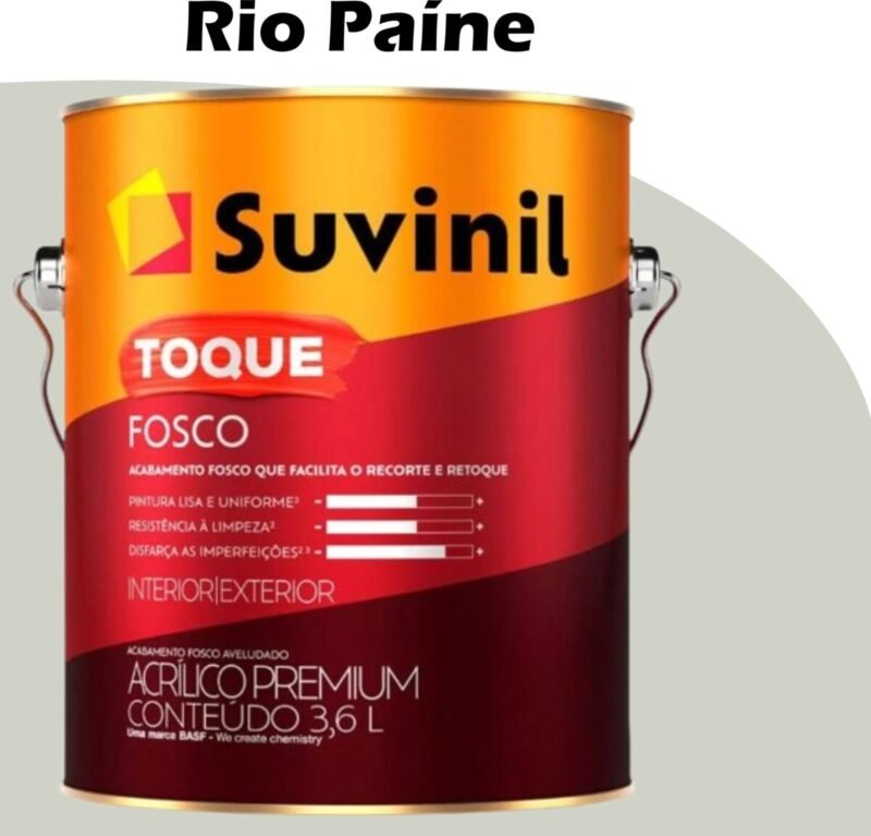 1142bfb1-623e-4d3e-9241-fa1b3c03741d TINTA ACRILICA TOQUE FOSCO (CLASSICA) 3,6L RIO PAINE SUVINIL