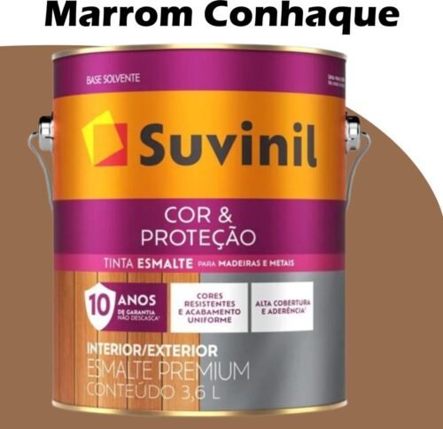 1af46d4f-8bde-41b4-b87a-80dc6b681a47 ESMALTE SOLVENTE COR PROTECAO BRILHANTE 3,6L MARROM CONHAQUE SUVINIL