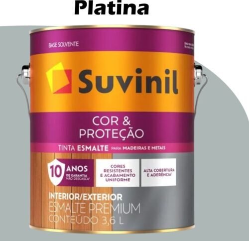 c66b1145-7262-4462-974d-4a0e3c68ef6f ESMALTE SOLVENTE COR PROTECAO BRILHANTE 3,6L PLATINA SUVINIL
