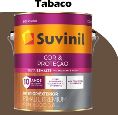 52b546d8-ab8d-43ef-b7c5-1d3b4b111fb6 ESMALTE SOLVENTE COR PROTECAO BRILHANTE 3,6L TABACO SUVINIL