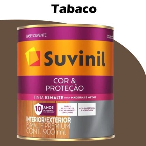 8674dcb1-f610-4e5a-a4a4-6aaa052d1867 ESMALTE SOLVENTE COR PROTECAO BRILHANTE 0,9L TABACO SUVINIL