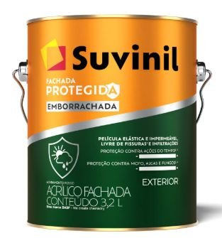 b67ffbaf-51db-41b5-b08a-a95c1180a8e5 TINTA ACRILICA EMBORRACHADA FACHADA PROTEGIDA 3,6L BRANCO NEVE SUVINIL