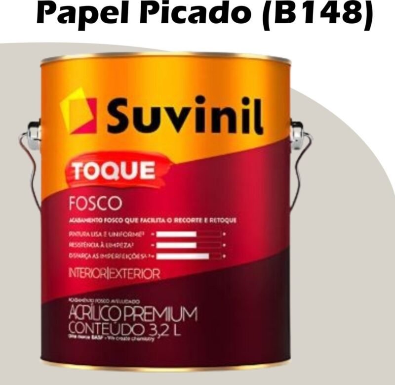234e285c-f5ee-4d46-bf1d-60c220d29285 TINTA ACRILICA TOQUE FOSCO BASE A 3,2L SUVINIL PAPEL PICADO (B148)
