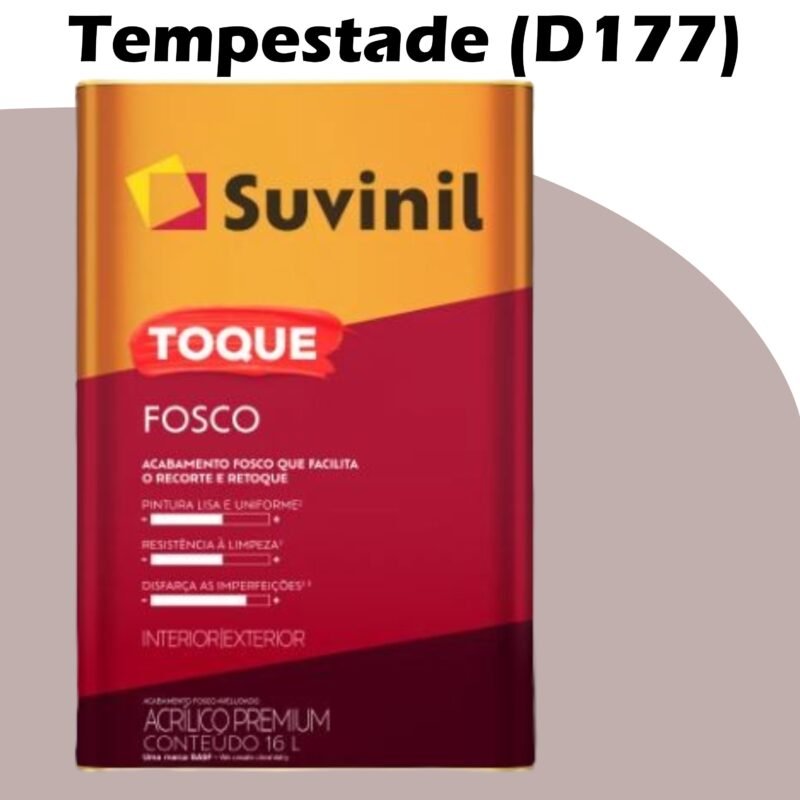 fde3a70b-748c-411a-a7de-38b3e860d5a0 TINTA ACRILICA TOQUE FOSCO BASE A 16L SUVINIL TEMPESTADE (D177)
