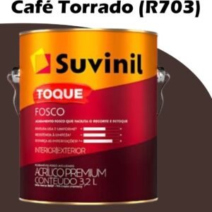 6c3bafa4-62b8-4407-9f10-ccc952e4ac86 TINTA ACRILICA TOQUE FOSCO BASE C 3,2L SUVINIL CAFE TORRADO (R703)
