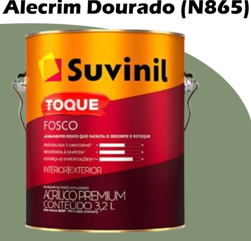 25d39a19-3720-41e5-ab5b-4a3479331cd3 TINTA ACRILICA TOQUE FOSCO (CLASSICA) 3,6L (B) ALECRIM DOURADO (N865) SUVINIL