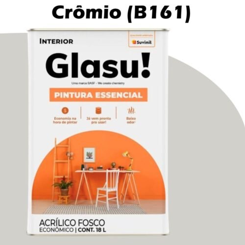 TINTA ACRILICO FOSCO GLASU PINTURA ESSENCIAL 18L CROMIO (B161) SUVINIL