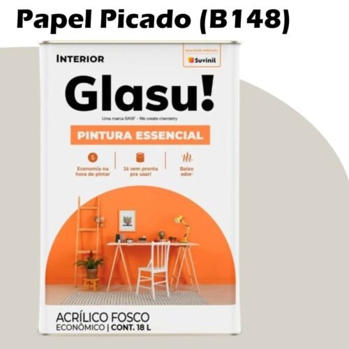 TINTA ACRILICO FOSCO GLASU PINTURA ESSENCIAL 18L PAPEL PICADO (B148) SUVINIL