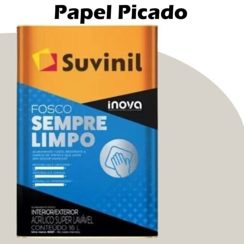 32dbf180-b2e0-4a03-858f-d962467f8c58 TINTA ACRILICA FOSCO SEMPRE LIMPO INOVA 16L PAPEL PICADO (B148) SUVINIL SUPER LAVAVEL