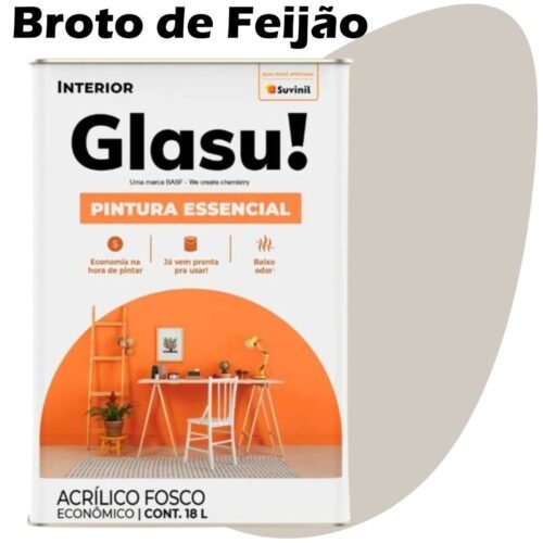 TINTA ACRILICO FOSCO GLASU PINTURA ESSENCIAL 18L BROTO DE FEIJAO (B161) SUVINIL