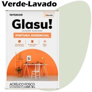 4b431b5d-b207-46ad-a61b-0f16855ee05a TINTA ACRILICO FOSCO GLASU PINTURA ESSENCIAL 18L VERDE-LAVADO (B055) SUVINIL