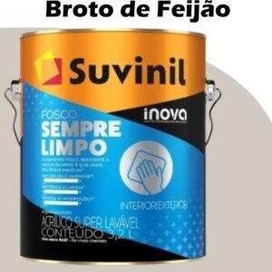 368fd52e-b5fc-44c5-a4d0-b3e80133b73c TINTA ACRILICA FOSCO SEMPRE LIMPO INOVA 3,2L BROTO DE FEIJAO SUVINIL SUPER LAVAVEL