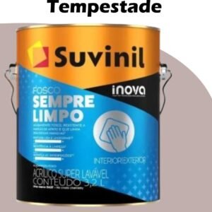 TINTA ACRILICA FOSCO SEMPRE LIMPO INOVA 3,2L TEMPESTADE (D177) SUVINIL SUPER LAVAVEL