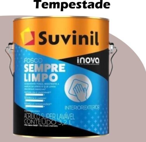 226c0d0c-a807-47fe-b8b2-1b01fdbbee27 TINTA ACRILICA FOSCO SEMPRE LIMPO INOVA 3,2L TEMPESTADE (D177) SUVINIL SUPER LAVAVEL