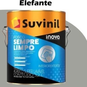 TINTA ACRILICA FOSCO SEMPRE LIMPO INOVA 3,2L ELEFANTE (D161) SUVINIL SUPER LAVAVEL