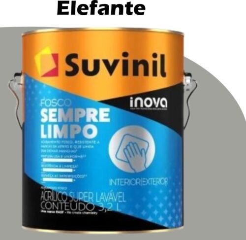 955ebbb9-254b-4888-bc05-e973d66ac2e8 TINTA ACRILICA FOSCO SEMPRE LIMPO INOVA 3,2L ELEFANTE (D161) SUVINIL SUPER LAVAVEL